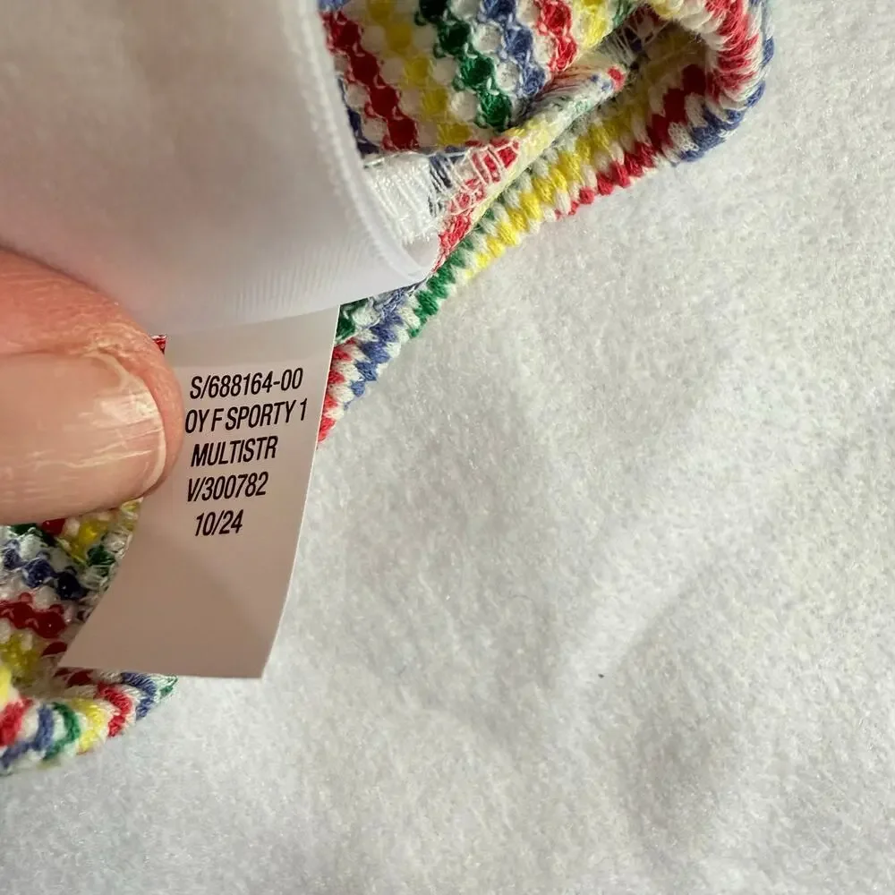 NWT Old Navy Rainbow Stripe Polo Bubble Romper Bodysuit Baby Boy 3-6 Months